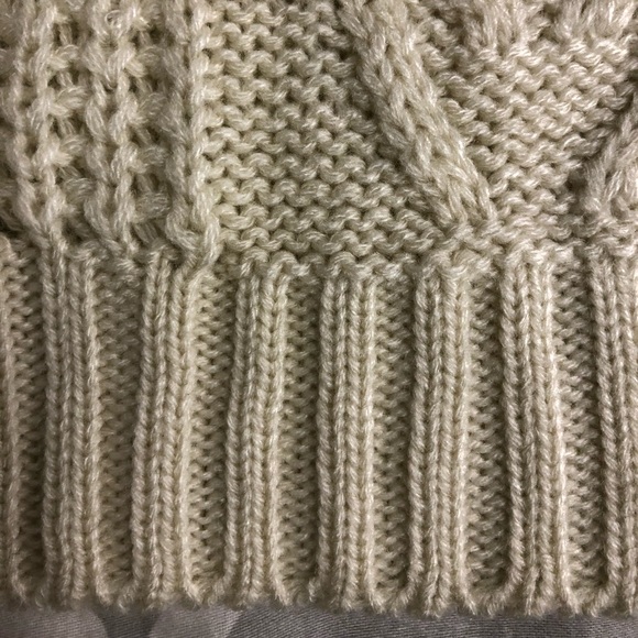 Off white cream Turkish wool Women’s sweater stretch crew neck Red Roza Brand - Picture 5 of 13